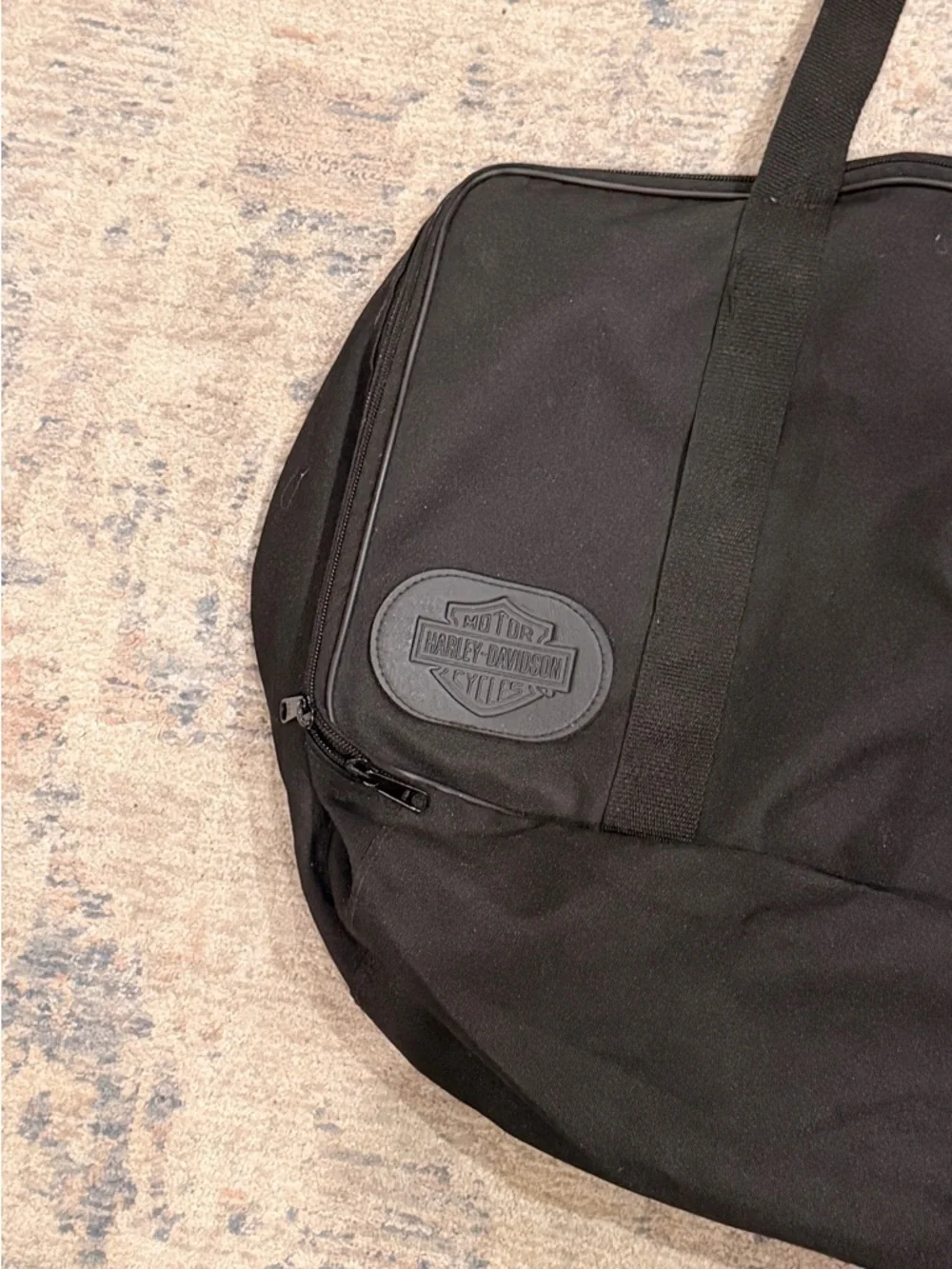 Harley-Davidson Black Duffel Tote Bag with Logo Patch